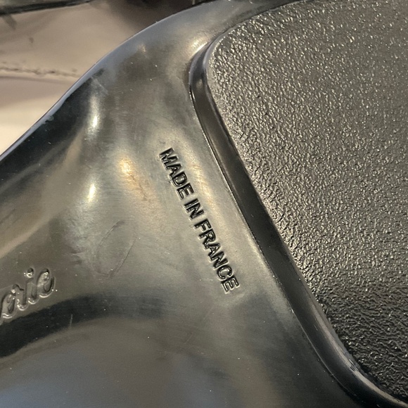 ROBERT CLERGERIE Daltord Black Patent & Suede Pointed Toe Heels Size 8.5 - Picture 7 of 11